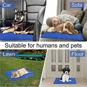 Selbst kühlende Hunde matte mit niedrigem MOQ Wasserdichte, wieder verwendbare Gelpad-zusammen klappbare Sommer kühl matte für Hunde - Product Image 5