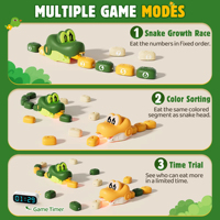 Jeu de serpent magnétique, jouet de serpent télécommandé, jeu de serpent lumineux interactif, jouet rechargeable par USB, jouet en ABS pour enfants de 3 ans et plus