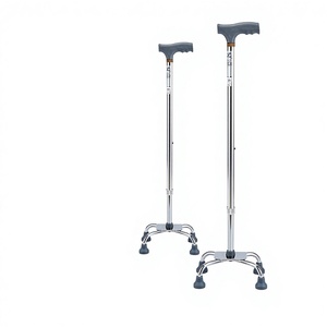 Shunkangda Four Legged Walking <b>Stick</b> Aluminum Alloy 10 Level Adjustable Ring Lock Stable For Elderly Disabled - Product Image 4