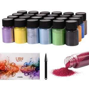 LEQU - Juego de 24 Colores de Polvo de Mica, Colorante de Resina para Brillo Labial, Jabón, Velas y Decoración de Uñas - Product Image 1