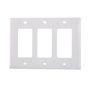 American Wall Switches Outlet Panel UL Listed Duplex Decorator 3 Gang Wall Cover Plate