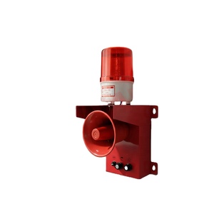 Alarme industrielle étanche avec avertissement sonore et visuel, tonalités et volume réglables, lumière clignotante - Product Image 1