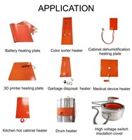 Calentador de Tambor de Silicona Flexible de Alta Eficiencia, Banda Calefactora Impermeable de 200L con Controlador Digital de Temperatura