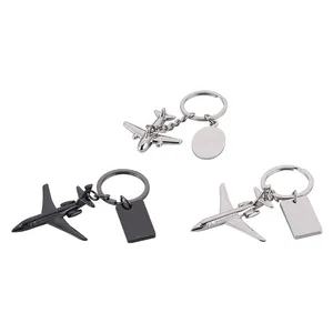 Porte-clés en forme d'avion, fait main, accessoires en métal