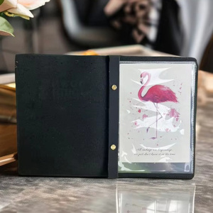 Folio de Menú Promocional de Cuero Genuino A5, Duradero, con Logotipo Grabado, Encuadernación con Tornillos, para Restaurantes y Eventos - Product Image 6