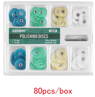 Kit de disques de polissage dentaire pour réduction grossière et contourage, avec mandrin, consommables dentaires, bandes, 80 pièces/boîte, haute qualité