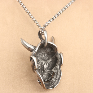 Colgante de Cuerno de Toro de Acero Inoxidable, Collar Unisex con Diseño Animal, Estilo Punk Retro 231007 - Product Image 2
