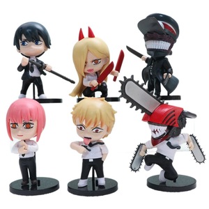 Offre Spéciale : Lot de 6 Figurines Anime Pochita <span class=keywords><strong>Denji</strong></span> – Poupées de Dessin Animé Version Q, Modèles Thème Film Japonais - Product Image 1