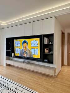 2025 Nuevo diseño de gabinete de TV de lujo Gabinete de TV de pared completa Hecho en China - Product Image 4