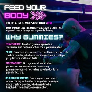 OEM, Creatine Gummies có chứa l-Carnitine, hỗ trợ tăng trưởng cơ bắp, phục hồi sức bền, sức mạnh và tập thể dục - Product Image 4
