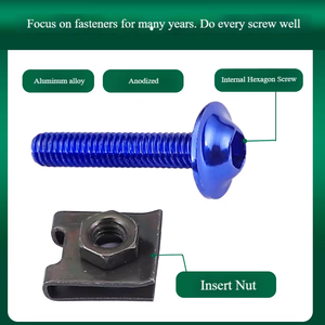 Vis à six pans creux en alliage d'aluminium pour modification de <span class=keywords><strong>moto</strong></span>, vis anodisées colorées pour colliers de serrage, jeu de vis métriques M5/M6 - Product Image 3
