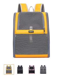 Lüks örgü evcil hayvan sırt çantası torba küçük köpekler kediler taşıyıcı fermuar kapatma plastik evcil hayvan taşıyıcı torba ile güzel baskı desen - Product Image 3