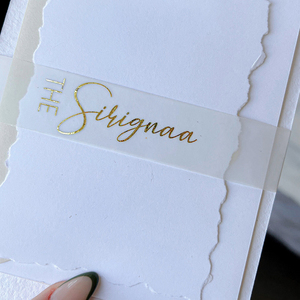 Etiquetas de papel vitela personalizadas Impresión de papel vitela Banda para el vientre Embalaje Papel de calco blanco - Product Image 6
