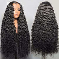 Perruques Lace Front HD Transparentes Ondulées Profondes pour Femmes Noires, Perruque Brésilienne 360 Full Lace, Densité 210%, Cheveux Humains Longs