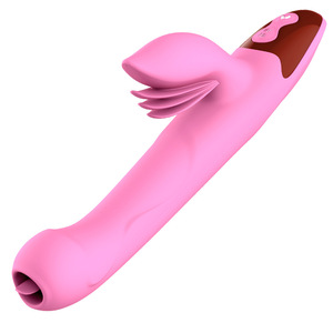 Вибратор 5-го поколения с подогревом, выдвижным язычком для ласк и стимуляции точки G, мастурбатор для женщин, интимные товары для взрослых - Product Image 1