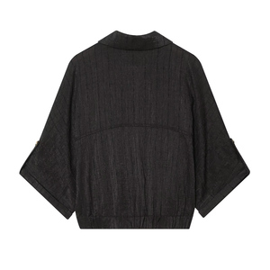 Chemisiers d'été 2026 pour femmes PB&ZA – Blouses décontractées à simple boutonnage, manches courtes, poignets retroussés, style chic et simple - Product Image 3