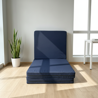 Colchón Plegable de Espuma de Dureza Media Moderna, Colchoneta Gruesa Impermeable para Hospitales, Adecuada para Viajes y Caravanas