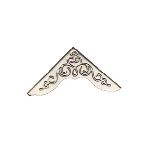 Silver <b>Corner</b> <b>Protector</b> 35mm X 25mm Antique Chinese Design For Furniture Edge Protection - Product Image 3