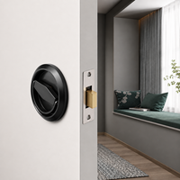 Poignée de porte encastrée ronde en acier inoxydable 304, bouton rotatif, loquet simple ou double face, serrure de porte dissimulée, poignée de tirage encastrée, quincaillerie de porte