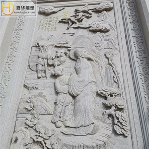 Jiahua <b>Stone</b> Relief White Marble Chinese Style Courtyard Wall Art Deep Carving <b>Landscape</b> Decoration - Product Image 4