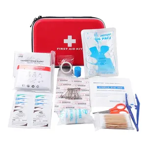 Kit portátil de primeiros socorros para uso doméstico e escolar, kit completo de primeiros socorros portátil EVA para uso médico em emergência