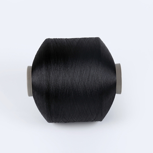 Grado <span class=keywords><strong>aa</strong></span> teñido negro 100D pes FDY <span class=keywords><strong>100</strong></span>% hilo de poliéster para etiqueta tejida - Product Image 1