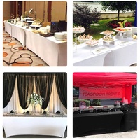 Nappe de table ajustée personnalisée avec logo en spandex extensible Housses de table en spandex pour salons professionnels Housses de table en spandex 6 pieds pour événements