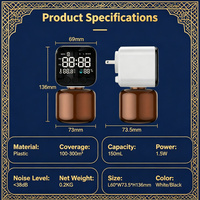 Diffuseur d'arômes intelligent à deux fluides, sans eau, avec horloge LCD, détecteur de température et d'humidité, application WiFi, machine à arômes pour hôtel et usage domestique