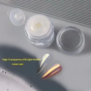 Hochtransparentes Kristall-Chrom-Effekt Spiegelpulver Glänzendes Nagelkunst-Pigmentgel - Product Image 4