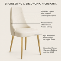 Chaise de salle à manger nordique de couleur personnalisée, nouvelle arrivée 2025, pieds dorés en métal, luxe moderne