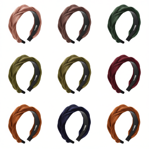 Diadema de PU con diseño cruzado para mujer, accesorio para el cabello, varios colores a elegir, estilo casual, color sólido - Product Image 2