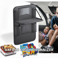 Organisateur de siège arrière de voiture en tissu Oxford durable et moderne, table pliable avec 4 à 7 compartiments, rangement suspendu multi-poches pour dossier de siège