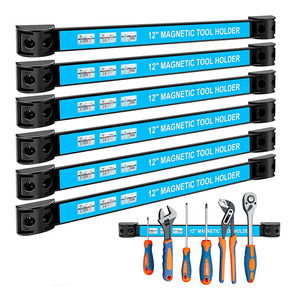 <span class=keywords><strong>Barre</strong></span> de rangement magnétique 12 aimants, organisateur mural magnétique pour outils, bande magnétique robuste, support mural pour garage - Product Image 1