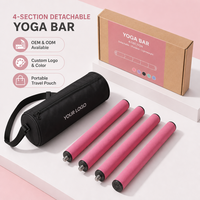 Bâton de yoga polyvalent à longueur réglable avec mousse haute densité pour l'ouverture des épaules et l'étirement du dos