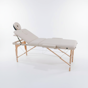 <span class=keywords><strong>Table</strong></span> <span class=keywords><strong>de</strong></span> <span class=keywords><strong>massage</strong></span> portable professionnelle pliable en 3 sections avec dossier réglable et cadre en bois pour les services à domicile des physiothérapeutes mobiles - Product Image 1