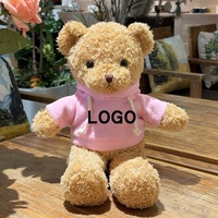 Boneka Beruang Teddy Bulu Lembut yang Dapat Disesuaikan dengan Lapisan Kapas PP, Mainan Penghilang Stres, Tas Hadiah & Hoodie Logo Kustom untuk Hari Valentine