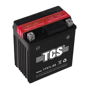 Tcs 12v7h मोटरसाइकिल बैटरी संचालित ytx7l रखरखाव मुक्त बैटरी