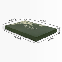 Boîte cadeau de luxe en carton rigide avec couvercle plat mat, impression de logo, pour cadeaux de fêtes, vente en gros