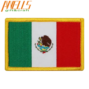 Patch Bordir Lambang Nasional Taktis Meksiko Patch Bordir Bendera Meksiko