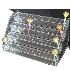 Clear shop retail acryl snoep lolly display met lage prijs