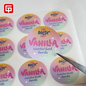 Etiqueta Adhesiva Personalizada con Impresión, Etiqueta de Información de Ingredientes para Bombas de Baño, Etiquetas Impermeables y Resistentes al Aceite - Product Image 3