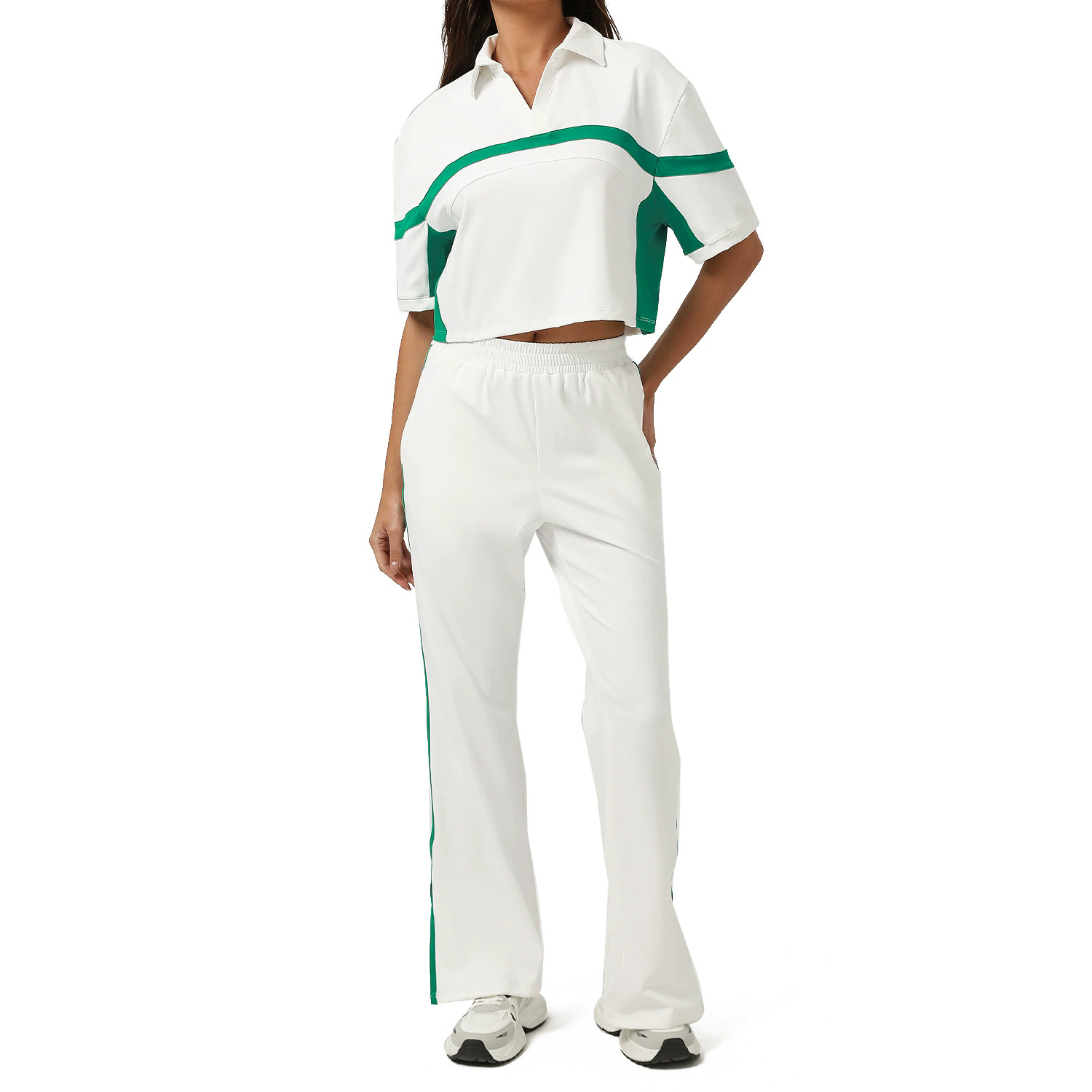 Color-Block Activewear Set (Z2515): back view showing construction, seams and support