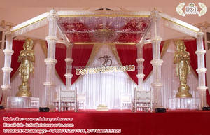 Exclusivo Elefante Boda Cristal Mandap EE. UU. Diseñador Elefante Cristal Boda Mandap Boda India Cristal Mandap Set Fábrica - Product Image 4