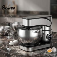 Batteur sur socle SOHEF 10L SC-633E avec moteur sans balais 9840 #   Moteur à courant continu avec engrenages métalliques, mélangeur à pâte professionnel de 2000 W, robuste, pour boulangerie