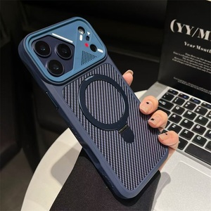 Funda Magnética de Fibra de Carbono para <span class=keywords><strong>iPhone</strong></span> 17 16 15 <span class=keywords><strong>14</strong></span> 13, Protección de Cámara, Funda Híbrida de TPU y PC para <span class=keywords><strong>iPhone</strong></span> 17 Pro - Product Image 4