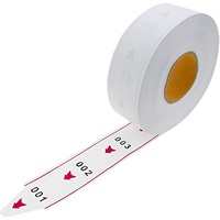 Rouleau de tickets de file d'attente numérotés en papier détachable - 2000 numéros de 00-99 ou 000-999