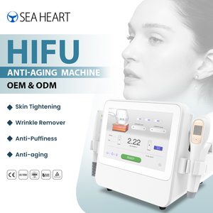 מכשיר יופי Seaheart Dual Handle 2 ב-1 Hifu <span class=keywords><strong>Rf</strong></span> לטיפולי פנים, עיניים וגוף עם מחסניות 12D נגד הזדקנות, להידוק העור והרמת פנים - Product Image 1