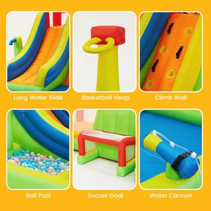 บ้านลมเป่าลมพร้อมสไลเดอร์สระว่ายน้ำเป่าลมสำหรับสวนน้ำสำหรับเด็กและผู้ปกครอง ใช้ในบ้าน - Product Image 4