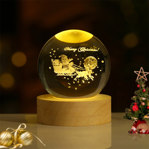 <span class=keywords><strong>Boule</strong></span> <span class=keywords><strong>de</strong></span> <span class=keywords><strong>cristal</strong></span> gravée au laser 3D avec base en bois LED - Décoration <span class=keywords><strong>de</strong></span> Noël avec arbre <span class=keywords><strong>de</strong></span> Noël et bonhomme <span class=keywords><strong>de</strong></span> neige, cadeau, ornement <span class=keywords><strong>de</strong></span> Noël festif - Product Image 5