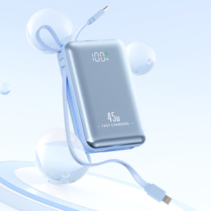 Dual Cables Smart LED Display Power Bank 20000mAh 45W Carga de batería <span class=keywords><strong>externa</strong></span> portátil de respaldo <span class=keywords><strong>para</strong></span> teléfono <span class=keywords><strong>celular</strong></span> - Product Image 3